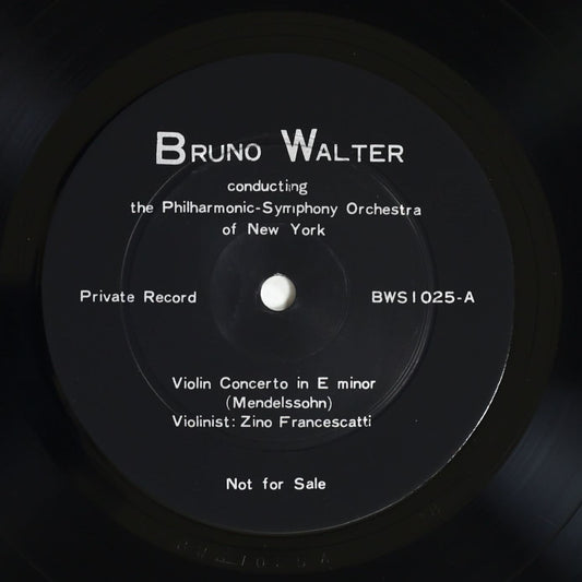 ジノ・フランチェスカッティ,エリカ・モリーニ,ブルーノ・ワルター,NYP / メンデルスゾーン:ヴァイオリン協奏曲,ブラームス:ヴァイオリン協奏曲