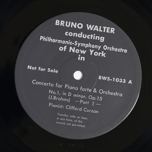 クリフォード・カーゾン,ブルーノ・ワルター / ブラームス:ピアノ協奏曲 第1番