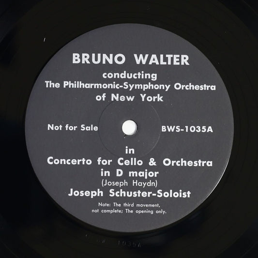 ジョゼフ・シュスター,ブルーノ・ワルター / ハイドン:チェロ協奏曲,交響曲第86番
