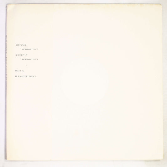クナッパーツブッシュ,南ドイツ放送響,北ドイツ放送響 / ブルックナー:交響曲 第7番,ベートーヴェン:交響曲第8番
