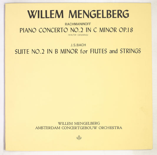 ギーゼキング,メンゲルベルク / ラフマニノフ:ピアノ協奏曲 第2番,バッハ:管弦楽組曲第2番