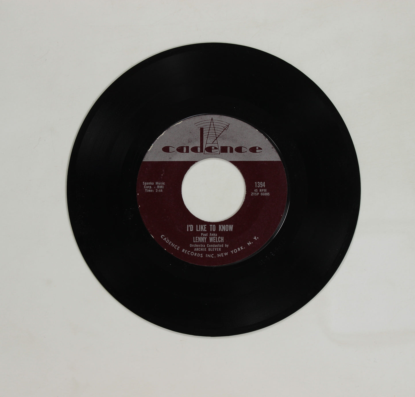 LENNY WELCH / DARLIN' / I'D LIKE TO KNOW