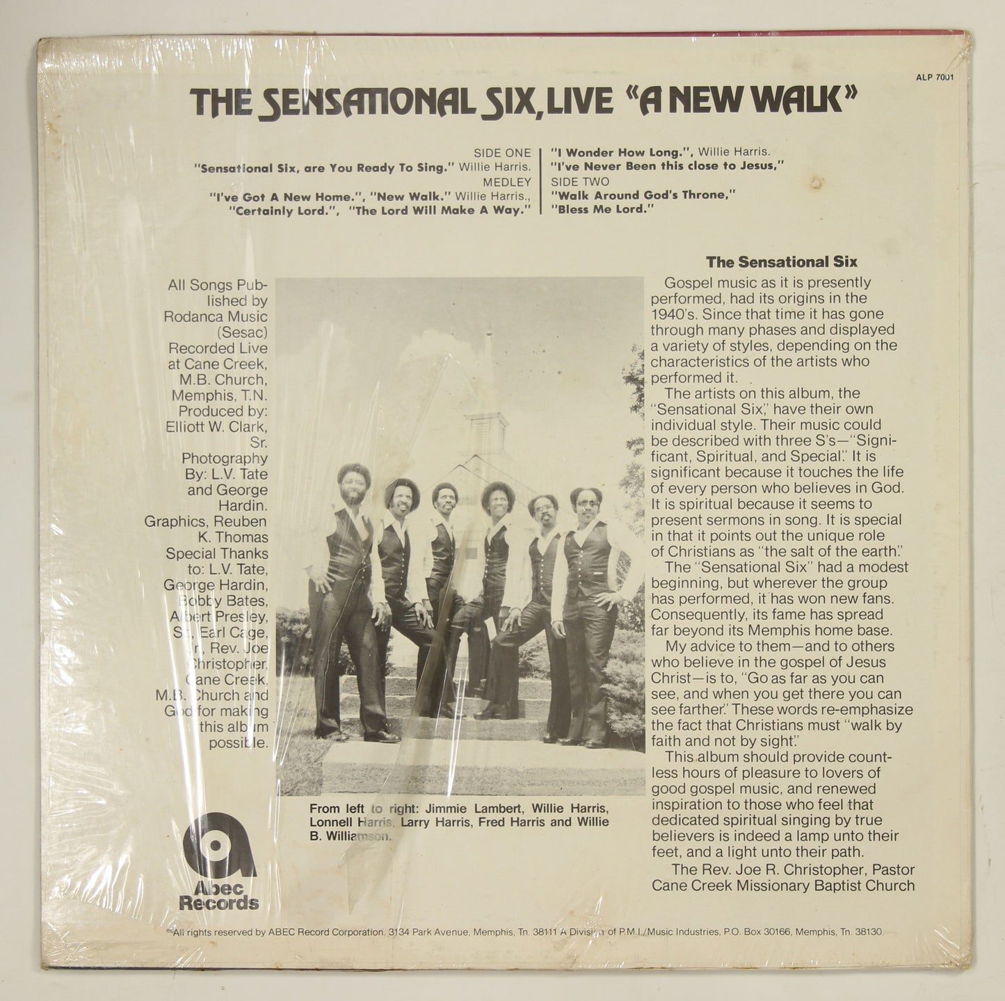 SENSATIONAL SIX / LIVE, "A NEW WALK"
