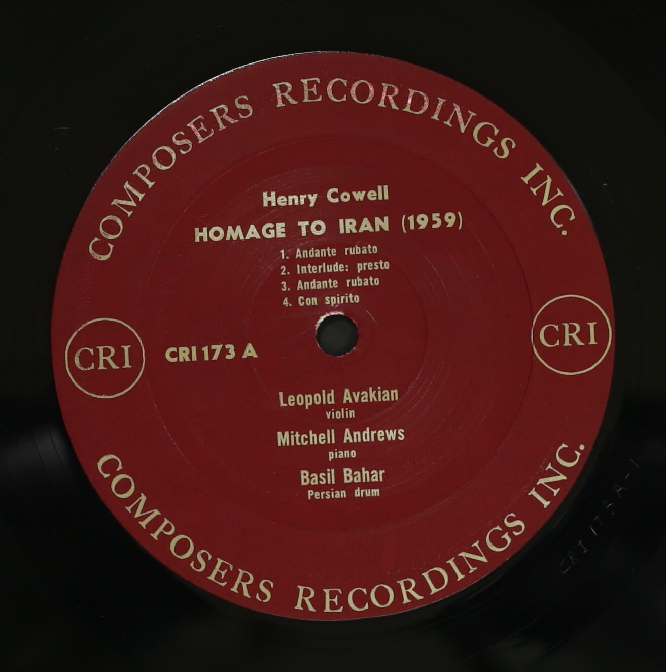 ボーザール弦楽四重奏団 他 / ヘンリー・カウエル:イランへの礼賛 他