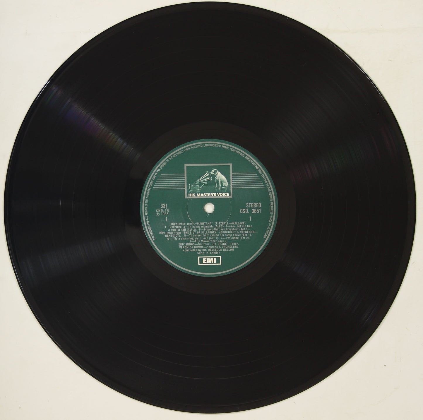 ハヴロック・ネルソン(指揮) / HIGHLIGHTS FROM THE BOHEMIAN GIRL, MARITANA, THE LILY OF KILLARNEY