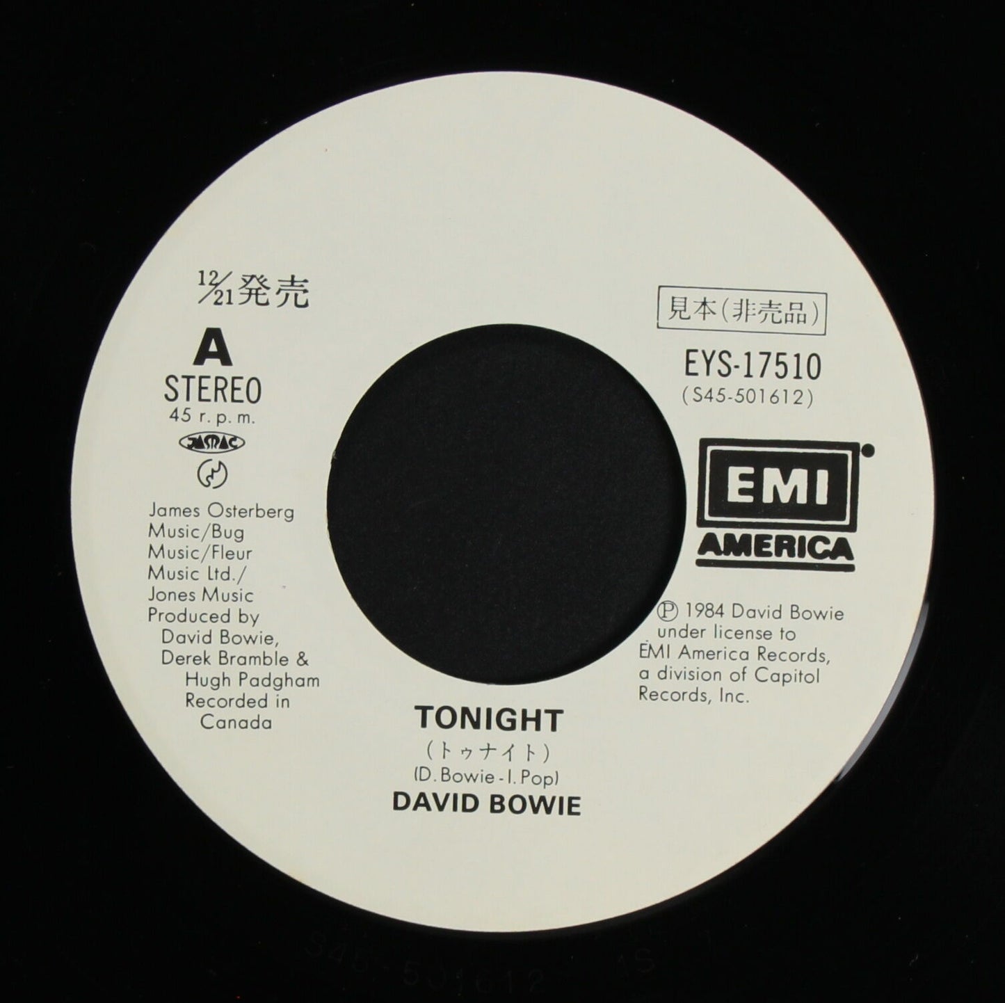 デビッド・ボウイ DAVID BOWIE / トゥナイト TONIGHT