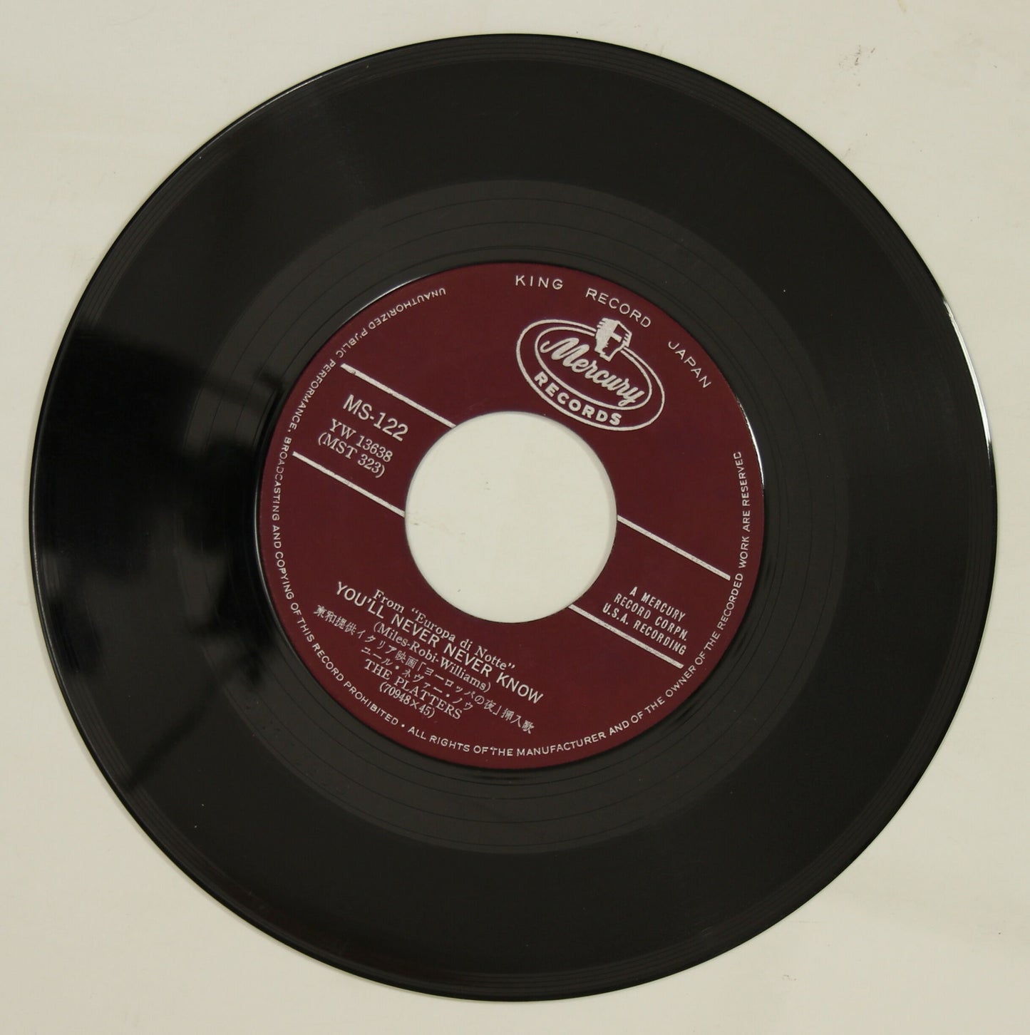 プラターズ PLATTERS / ユール・ネヴァー・ノウ YOU'LL NEVER NEVER KNOW