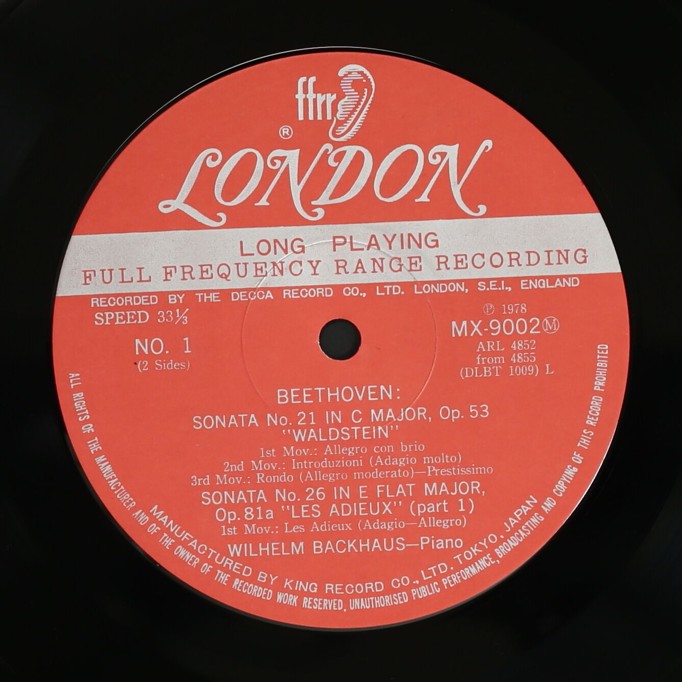 ウィルヘルム・バックハウス / ベートーヴェン:3大ピアノ・ソナタ第2集