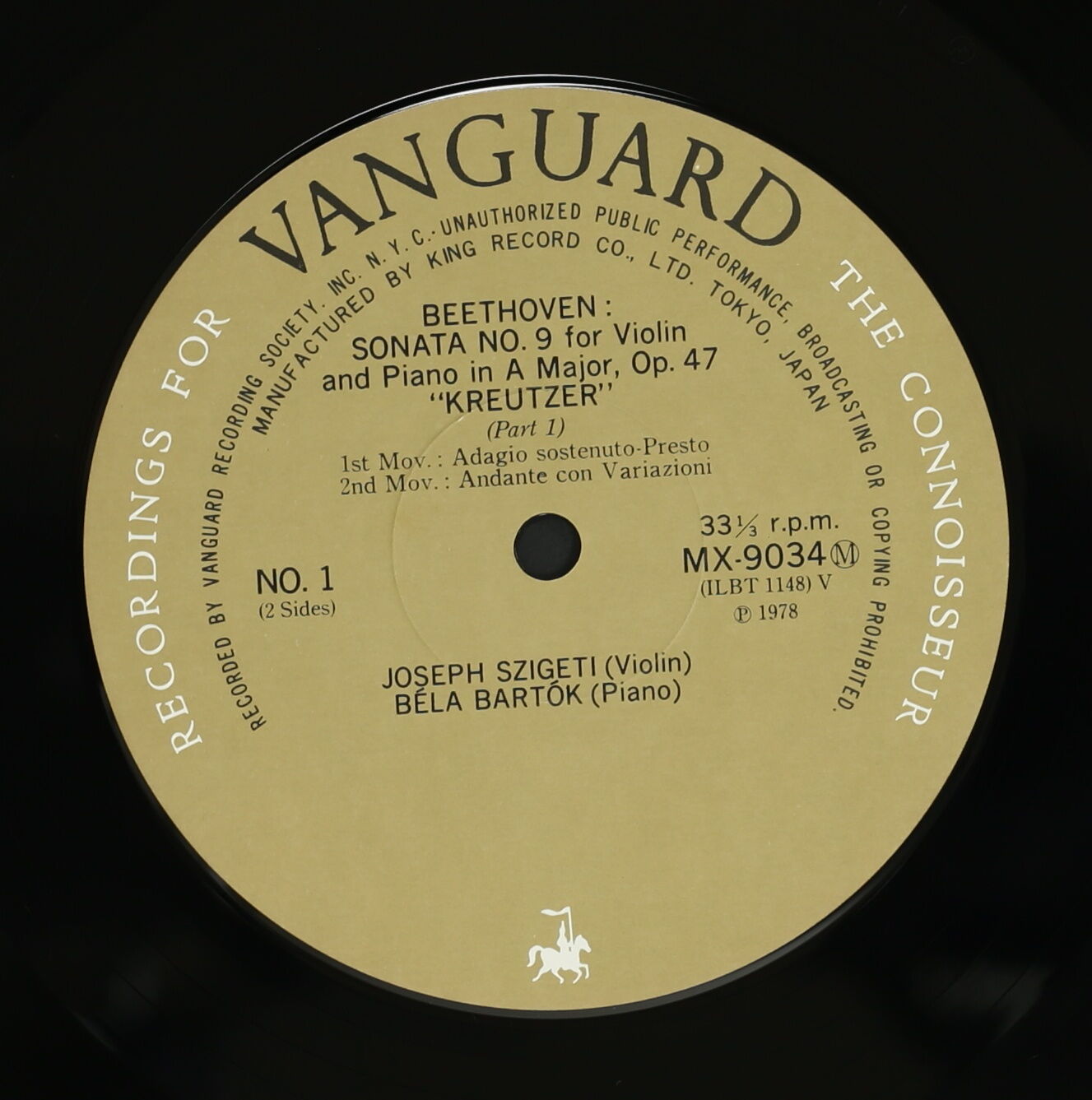 シゲティ,バルトーク / ベートーヴェン:ヴァイオリン・ソナタ第9番