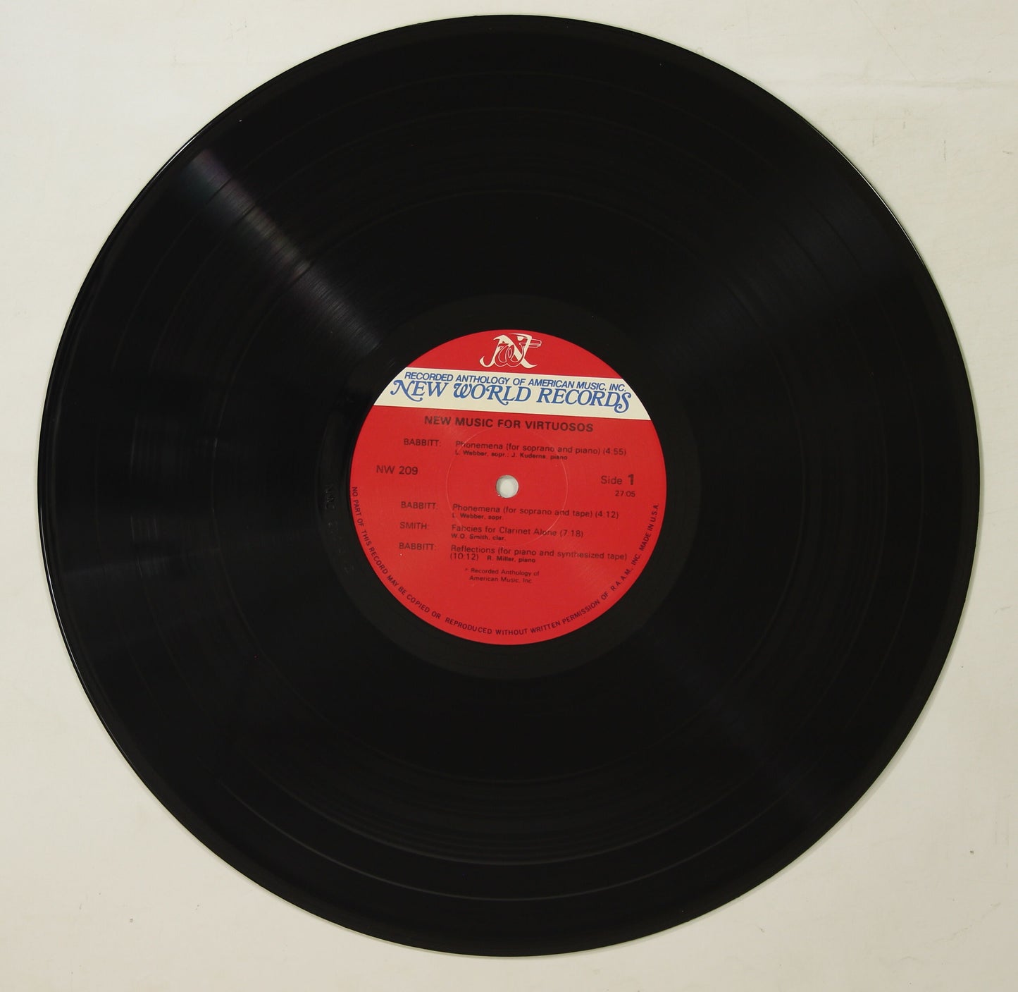 MILTON BABBITT, LESLIE BASSETT, WILLIAM O. SMITH,CHARLES WUORINEN / NEW MUSIC FOR VIRTUOSOS