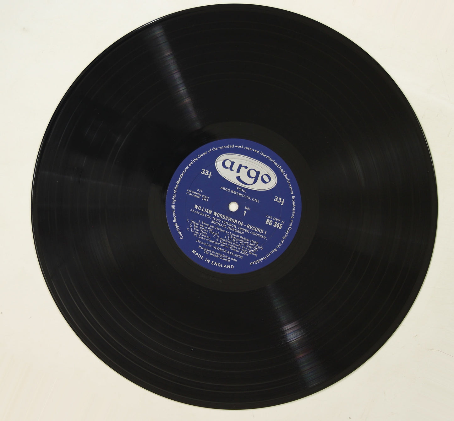 ALAN BATES他 / WORDSWORTH,RECORD ONE