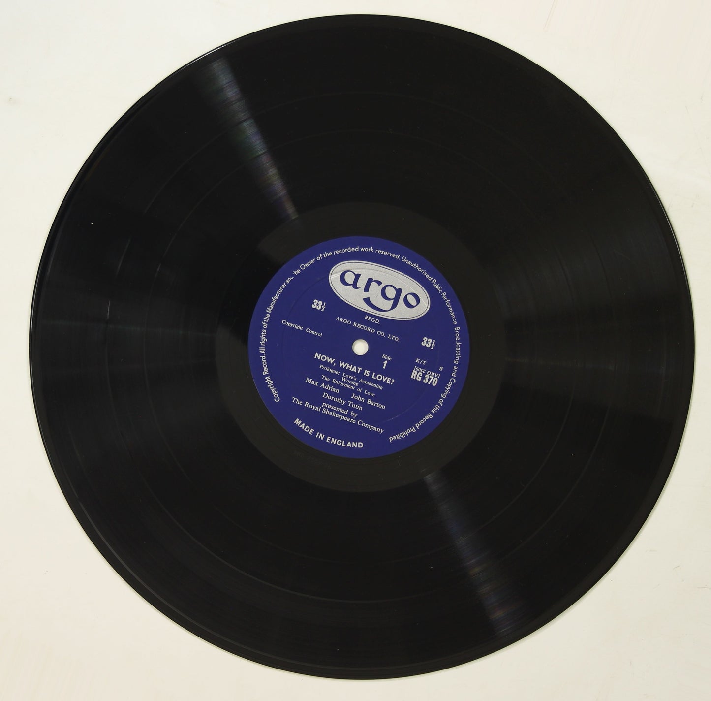 MAX ADRIAN, JOHN BARTON, DOROTHY TUTIN / NOW, WHAT IS LOVE?