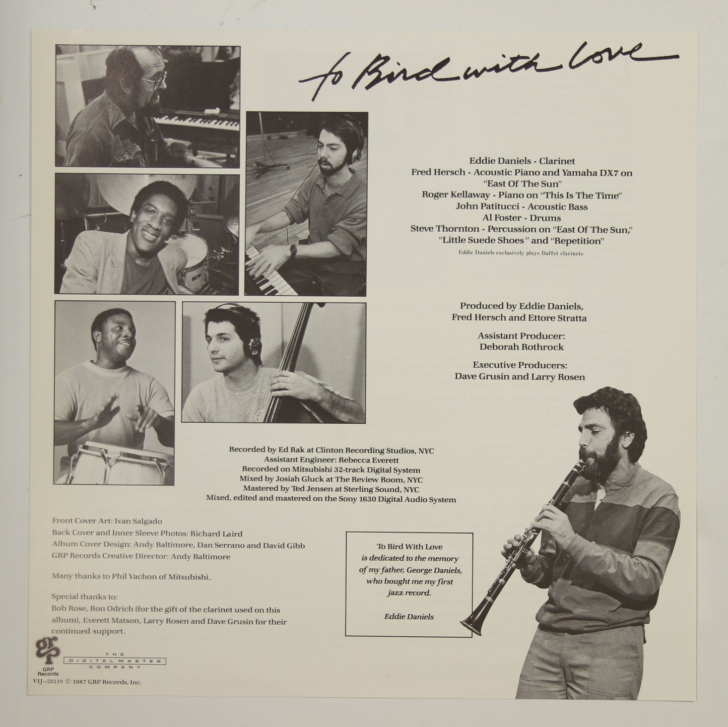 Eddie Daniels エディ・ダニエルズ / To Bird With Love バードに愛をこめて