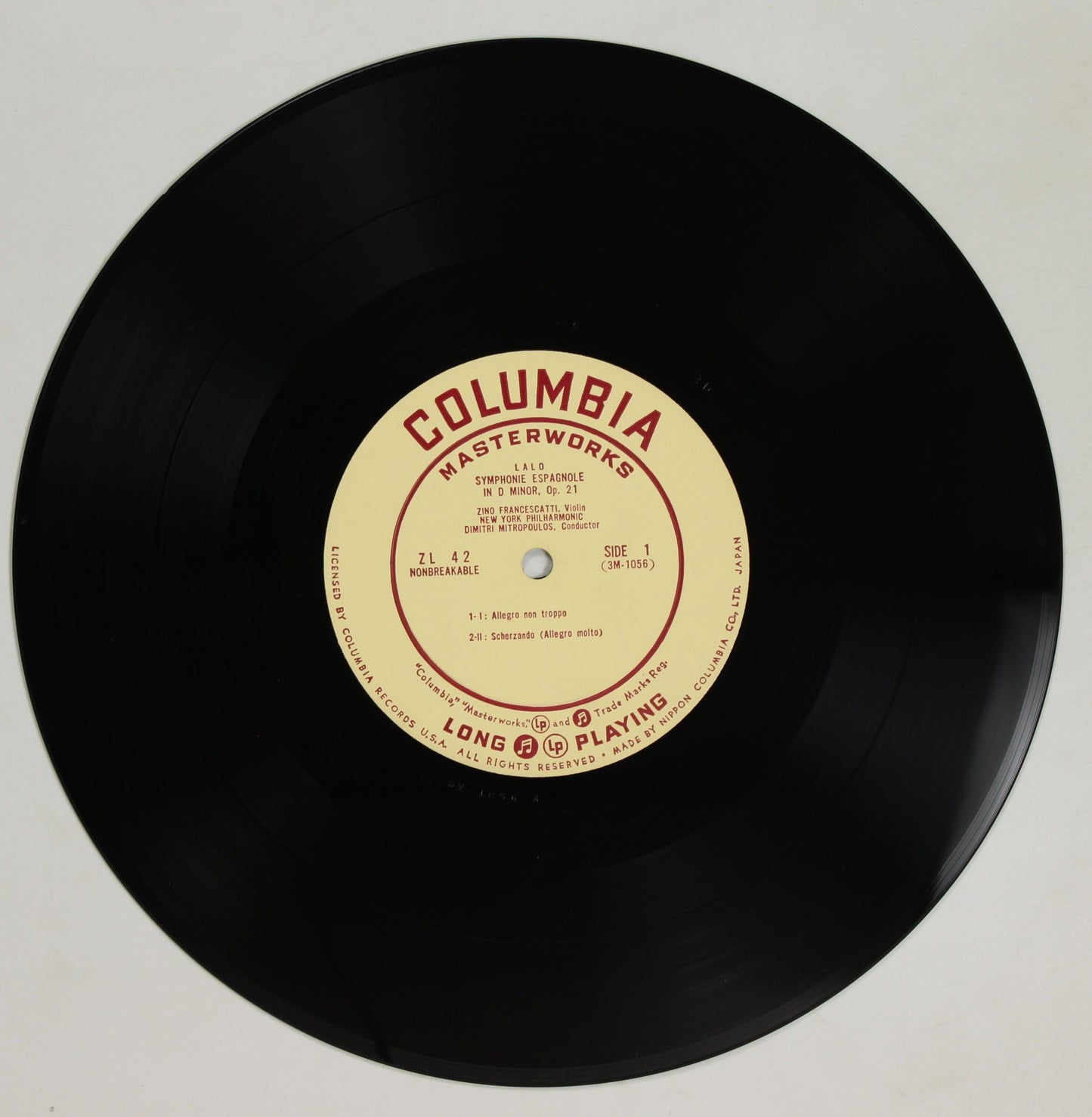 ジノ・フランチェスカッティ,ミトロプーロス / ラロ:スペイン交響曲