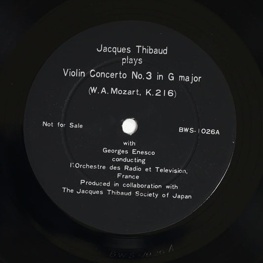 ジャック・ティボー,ジョルジュ・エネスコ,ブルーノ・ワルター / モーツァルト:ヴァイオリン協奏曲 第3番 他