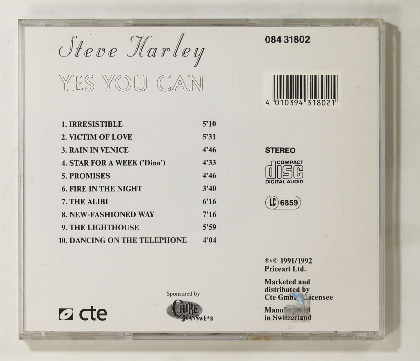 STEVE HARLEY / YES YOU CAN