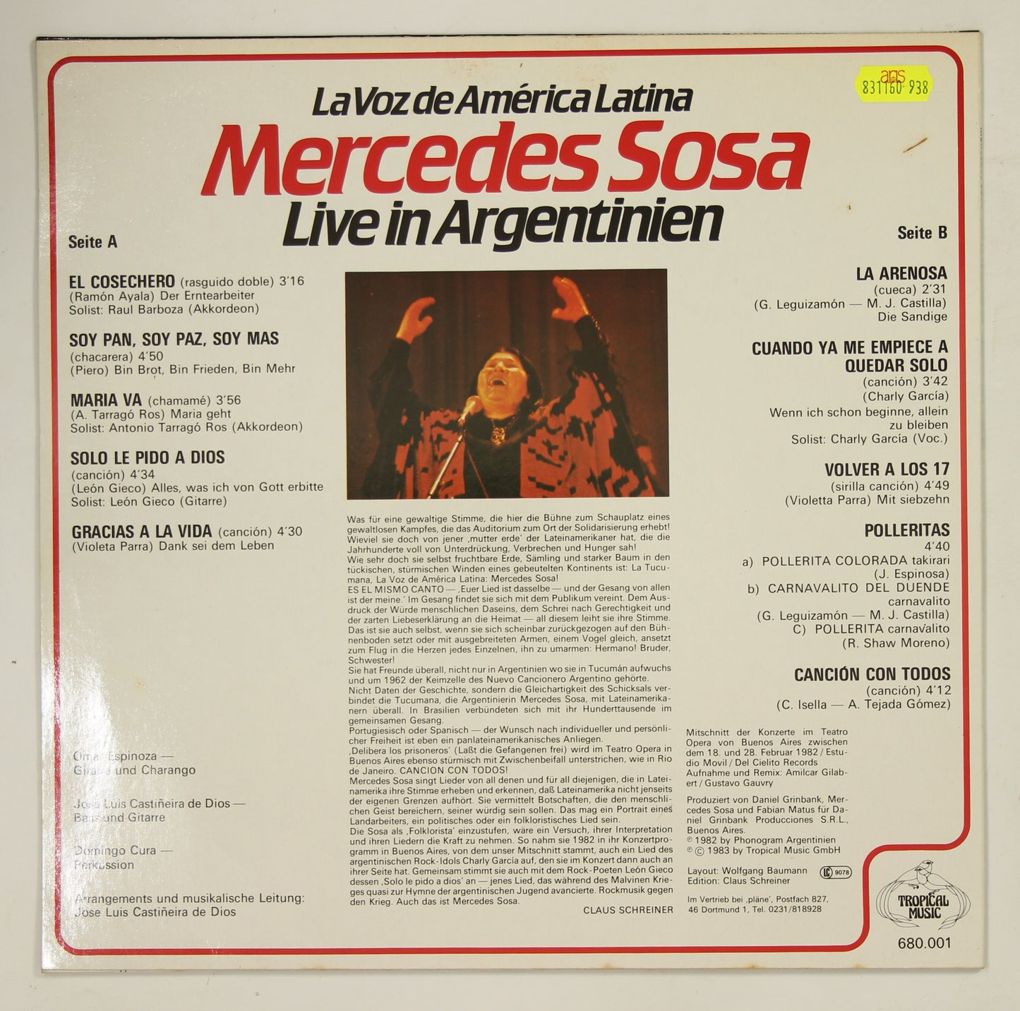 MERCEDES SOSA / LIVE IN ARGENTINIEN