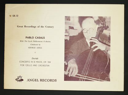 パブロ・カザルス,セル,チェコフィル PABLO CASALS / ドヴォルザーク:チェロ協奏曲