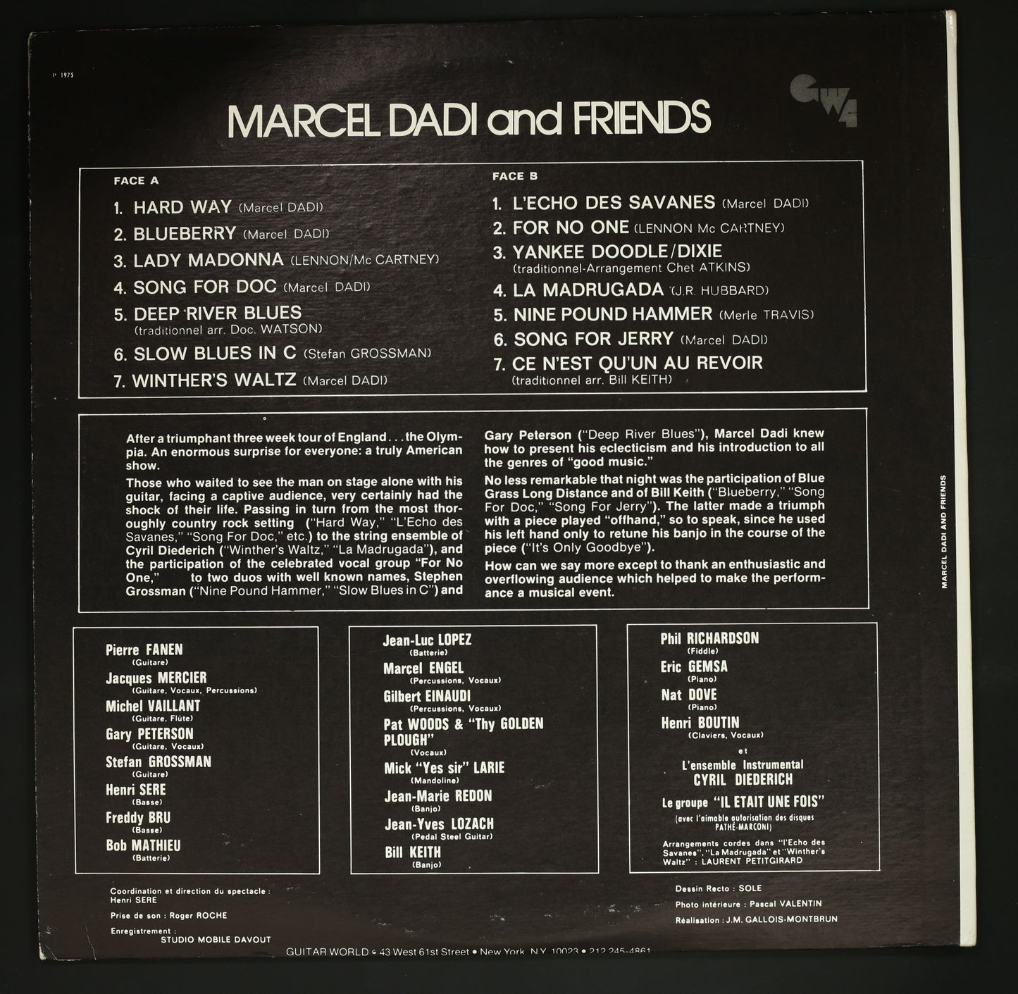 MARCEL DADI AND FRIENDS / COUNTRY SHOW