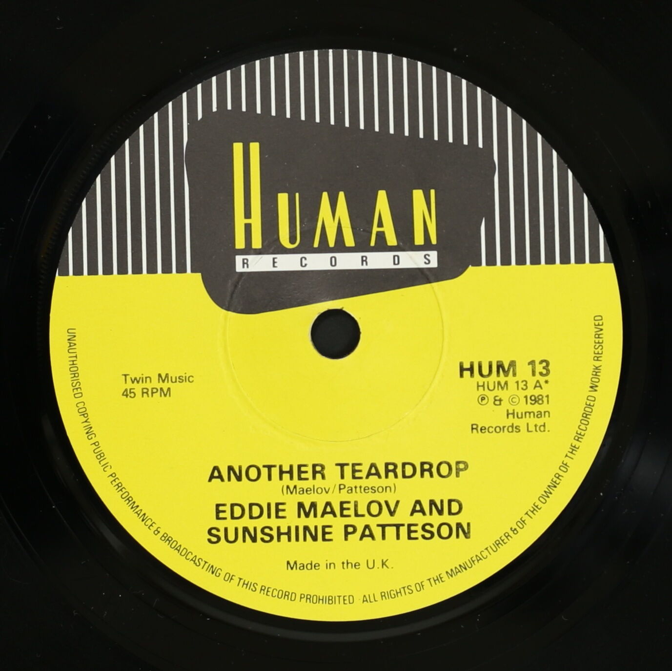 EDDIE MAELOV AND SUNSHINE PATTESON / ANOTHER TEARDROP