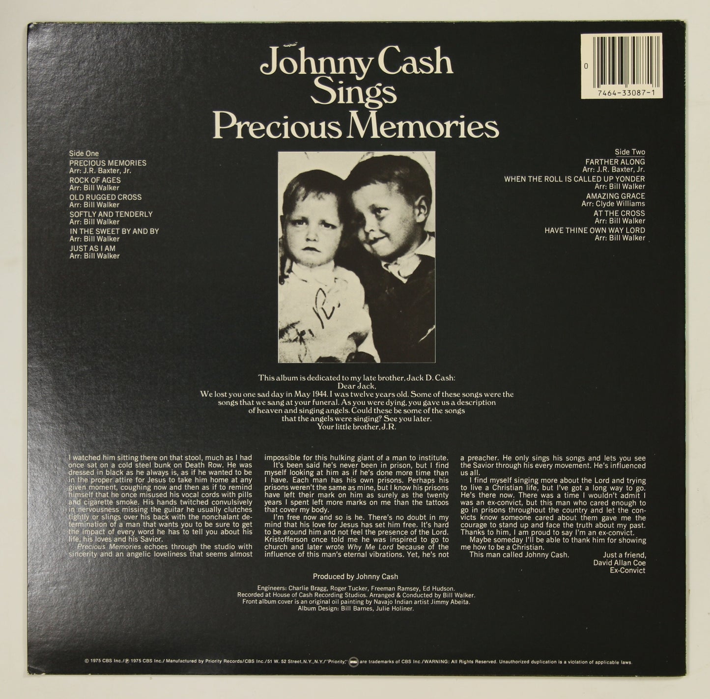Johnny Cash / Johnny Cash Sings Precious Memories