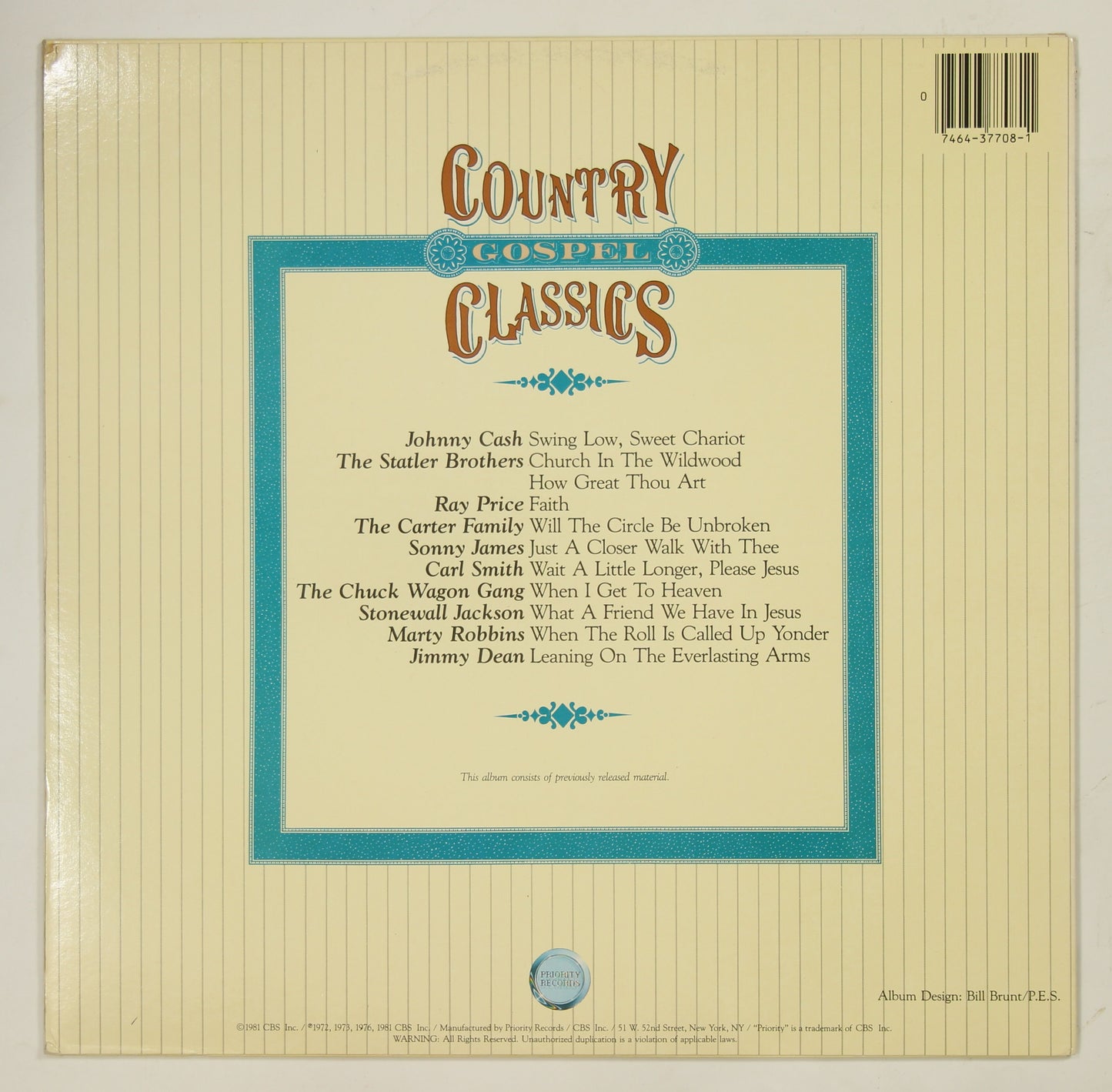 JOHNNY CASH他 / COUNTRY GOSPEL CLASSICS