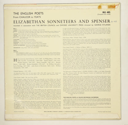 IAN HOLM他 / ELIZABETHAN SONNETEERS AND SPENSER