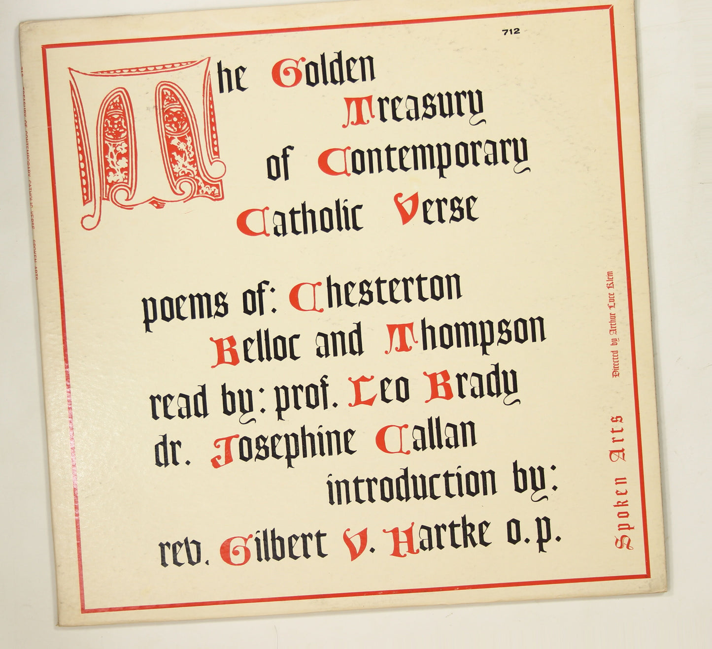 JOSEPHINE MC GARRY他 / GOLDEN TREASURY OF CATHOLIC VERSE