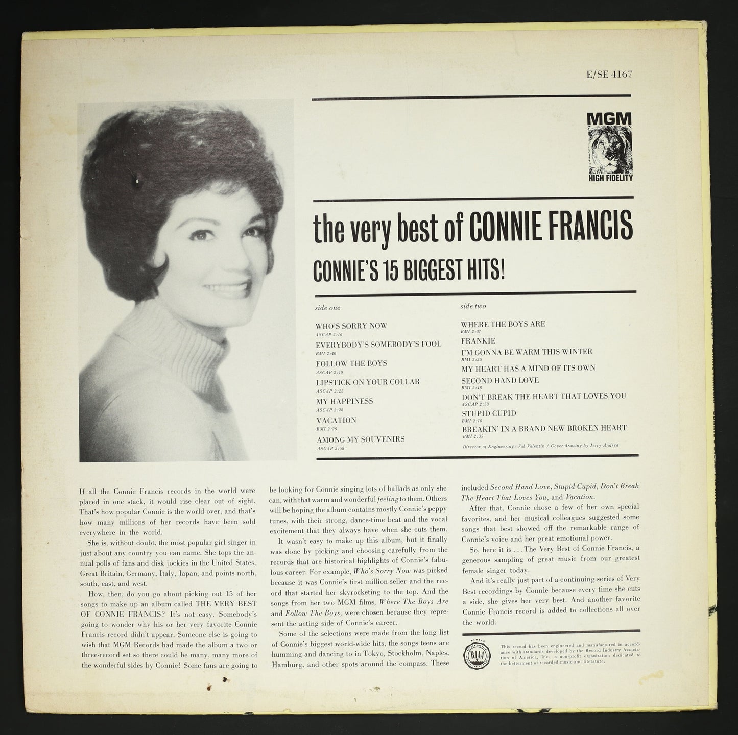 CONNIE FRANCIS / VERY BEST OF CONNIE FRANCIS