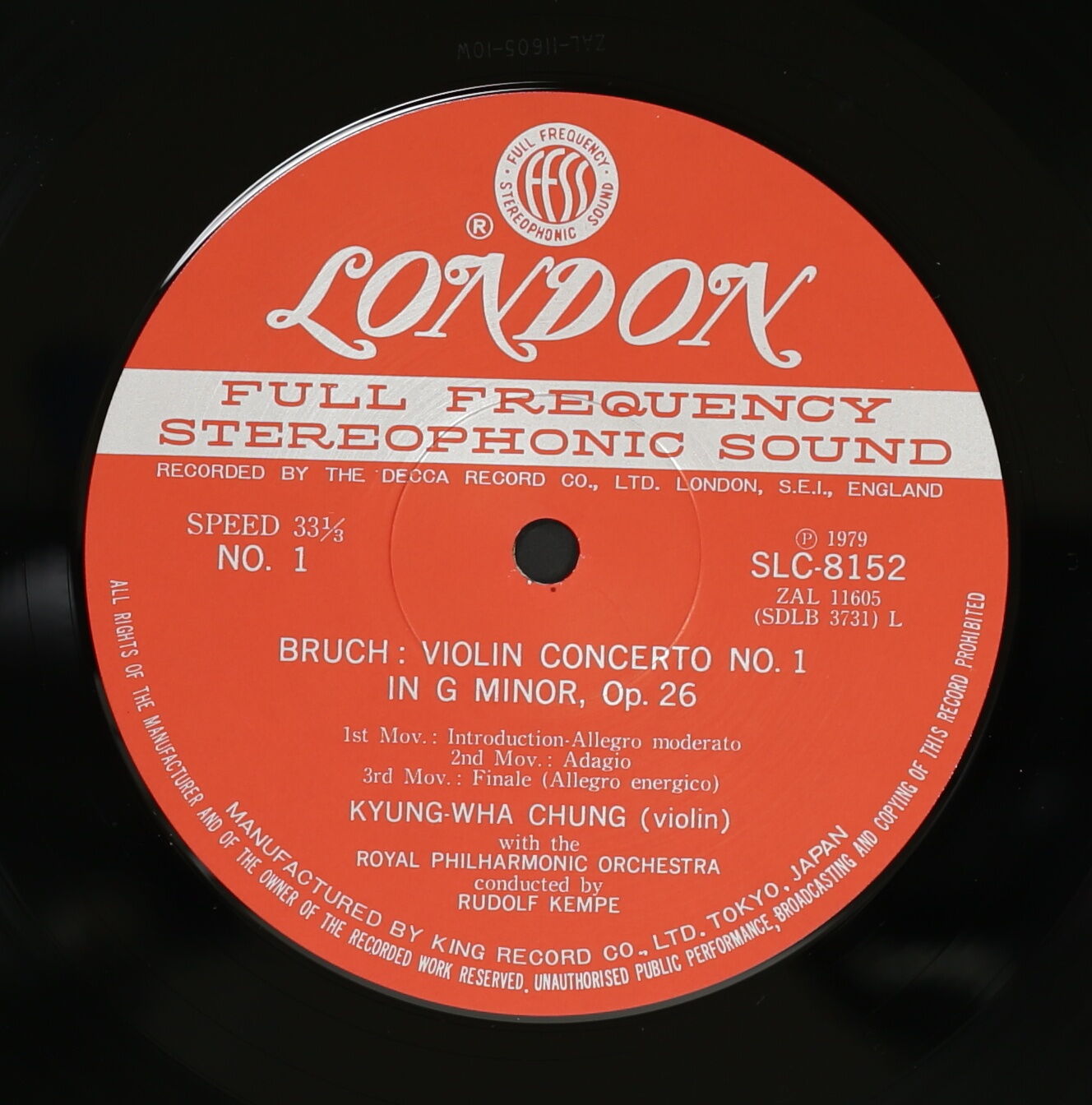 【売約済】チョン・キョンファ／ベートーヴェン＆ブルッフ：ヴァイオリン協奏曲 LP/ チョン・キョンファ、キリル・コンドラシン / ベートーヴェン