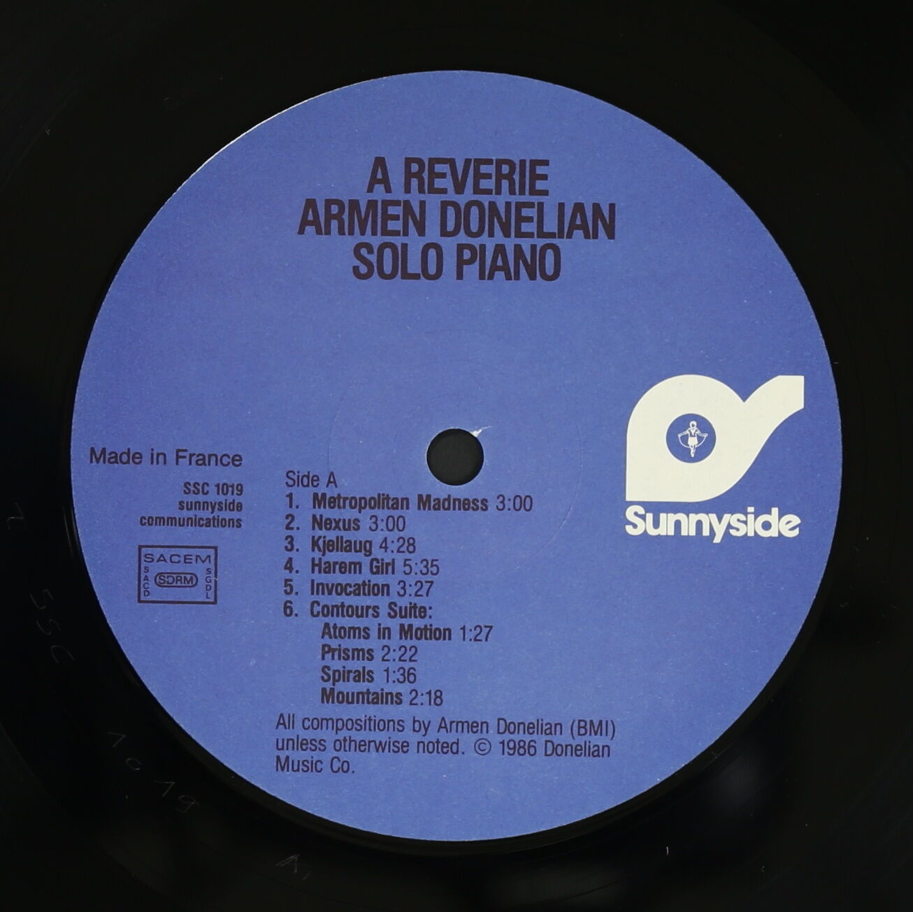 ARMEN DONELIAN / A REVERIE SOLO PIANO
